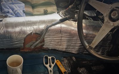 MGB GT Teal Blue Project Part 7 Sound Deadening and Heat Insulation.